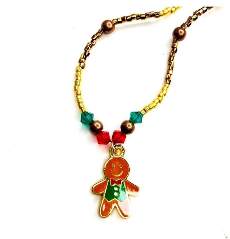 Image of Gingerbread Man Necklace 